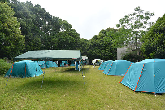 テントプロジェクトで出来上がったテント村